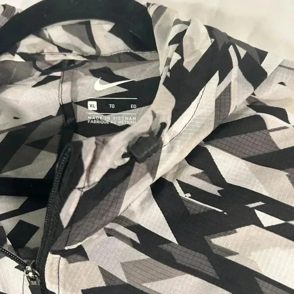 Nike Lightweight Hoodie Women's XL Black White Full Zip Long Sleeve Pockets - Picture 6 of 10